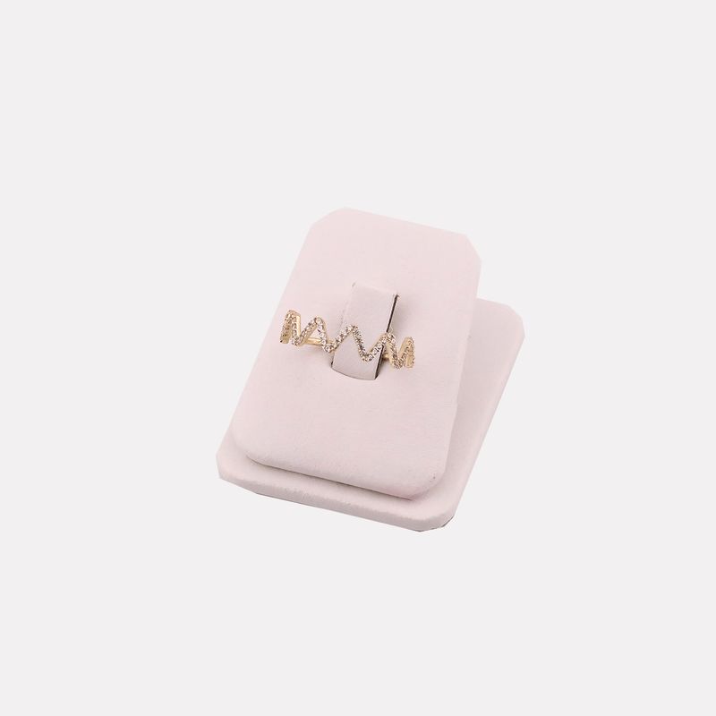 Anillo Zig Zag C/p 14k 1.3g #8.5