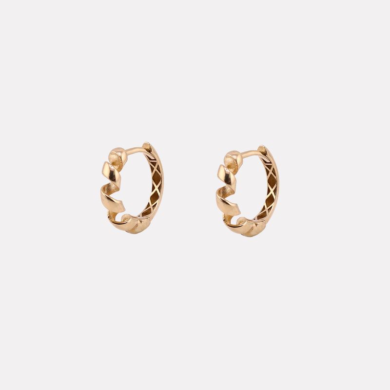 Aretes Huguie Torcido 14k 2g