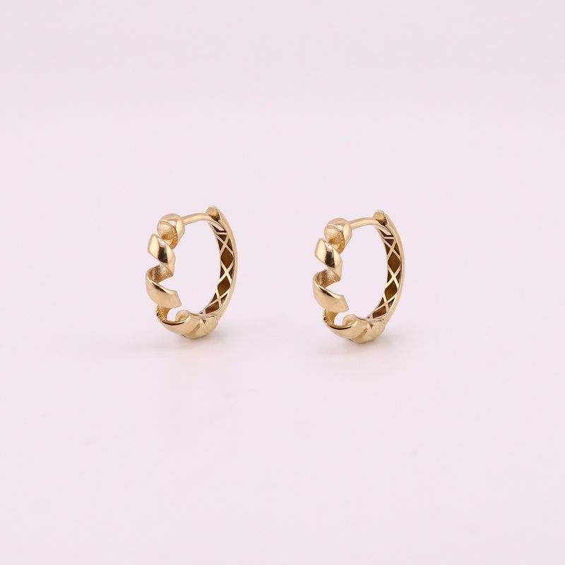 Aretes Huguie Torcido 14k 2g