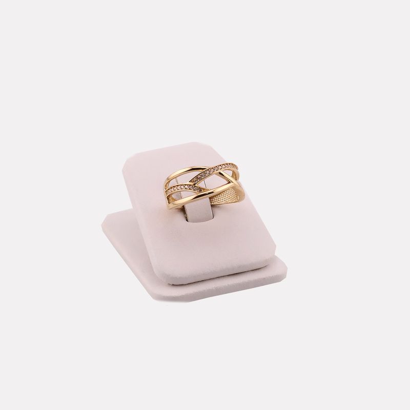 Anillo Ondas C/p Ondas 14k  2.9 #8