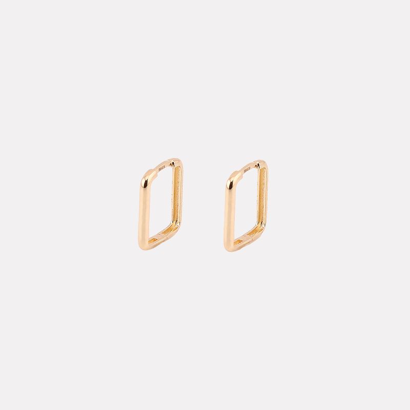 Aretes Huguie Cuadrado14k 1.6g