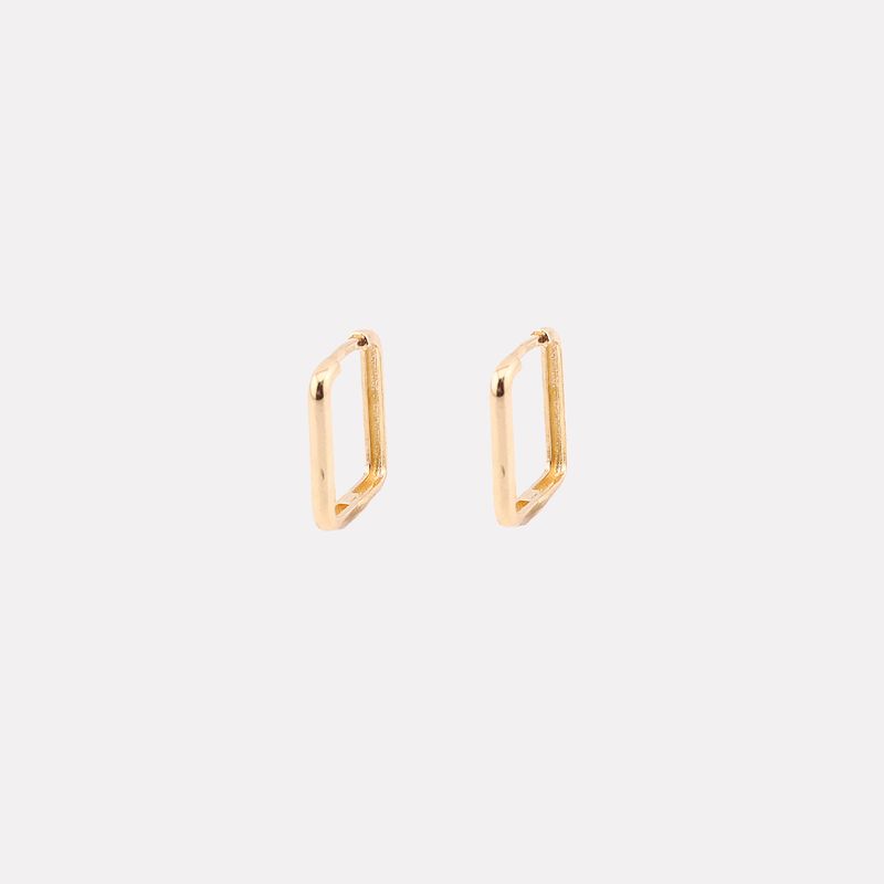 Aretes Huguie Cuadrado14k 1.6g