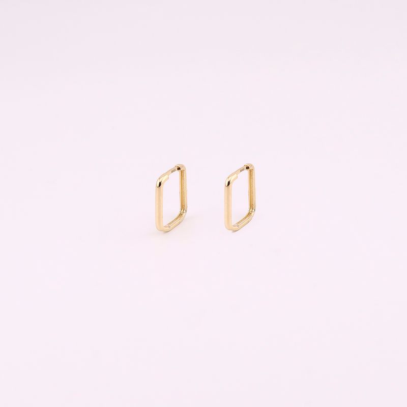 Aretes Huguie Cuadrado14k 1.6g
