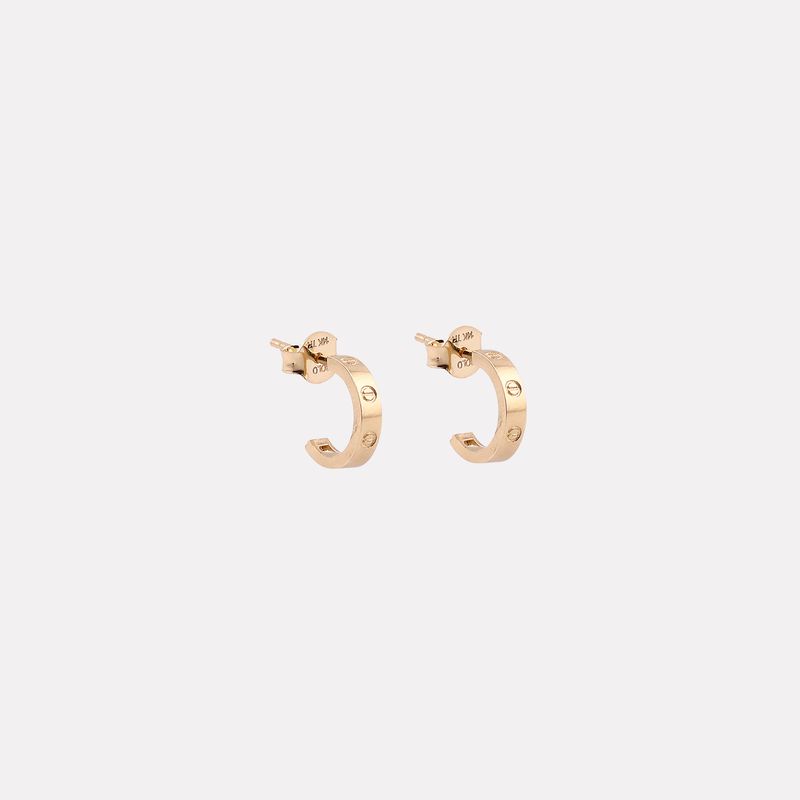 Aretes  Media Arracada 14k 1.4g