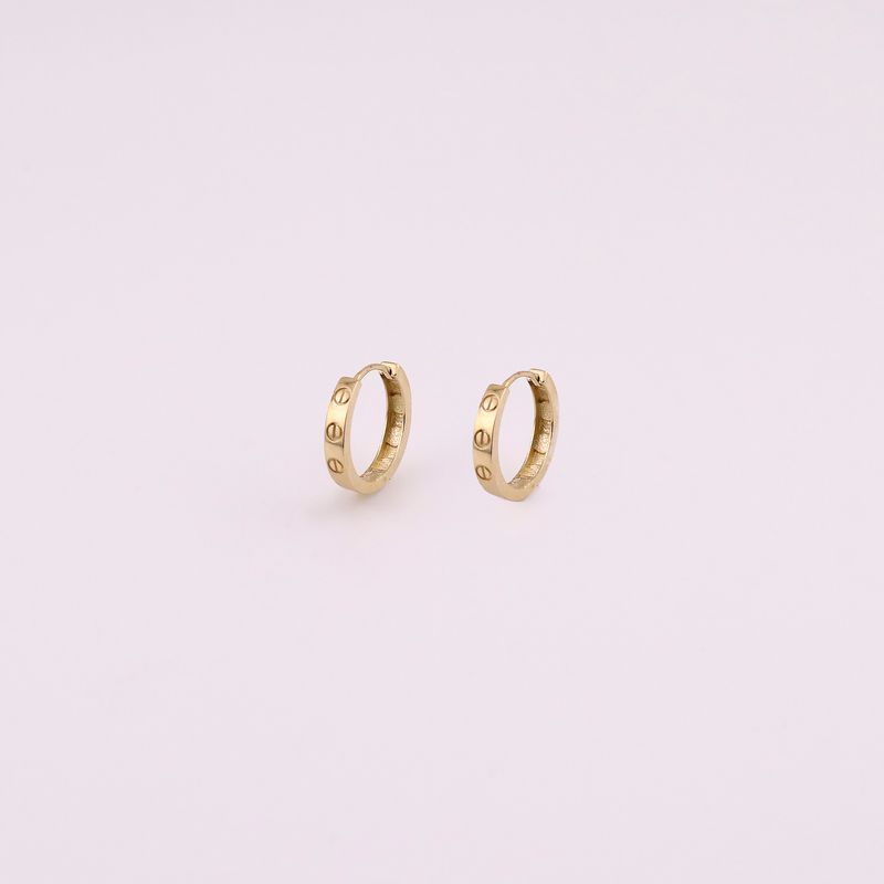Arracadas Tipo Cartier 10k 1.7g