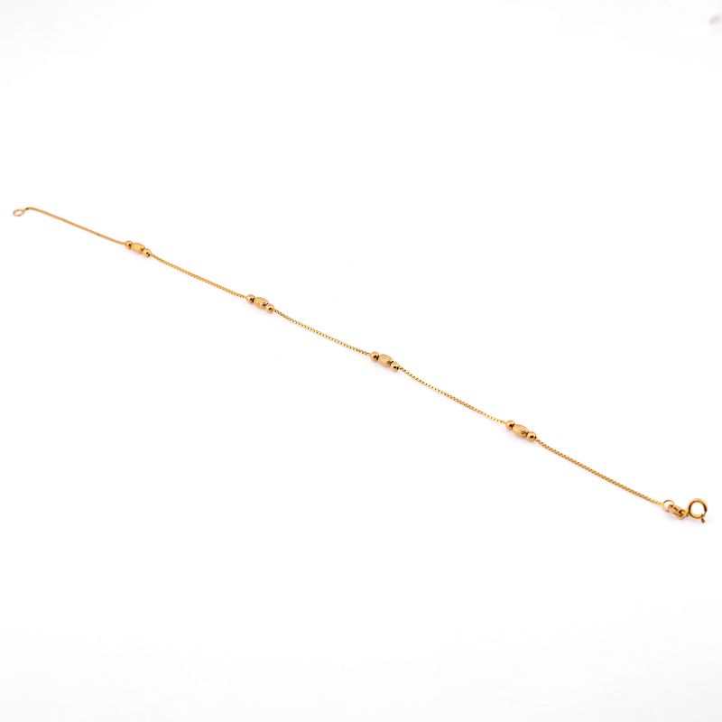 Tobillera Borlas 14k 2g 25cm