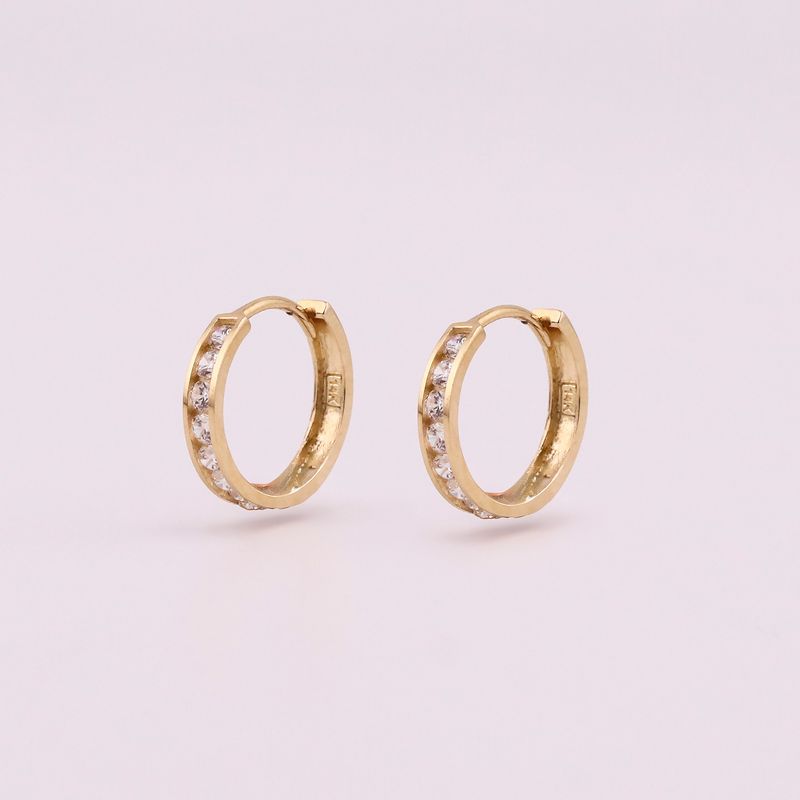 Aretes Hugguies  C/p 14k 1g