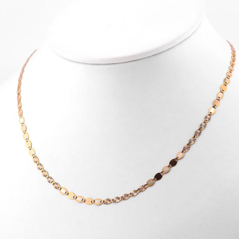 Cadena Mixta 14k 4.3g 45cm