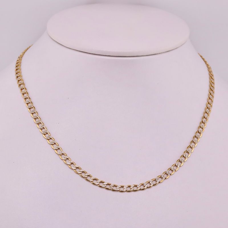 Cadena Eslabon Dimant. 14k 8.6g 60cm