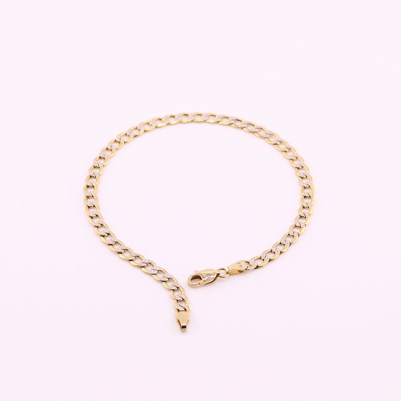 Pulso Eslabon Dimant. 14k 3.4g 20cm