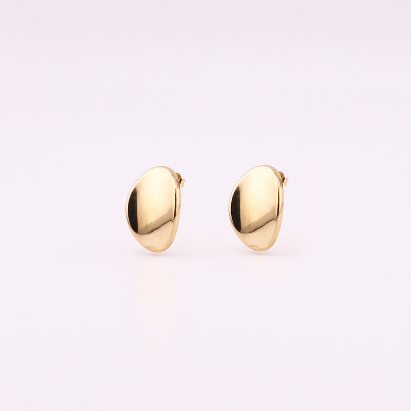 Aretes Ovalo Lisos 14k2.2g