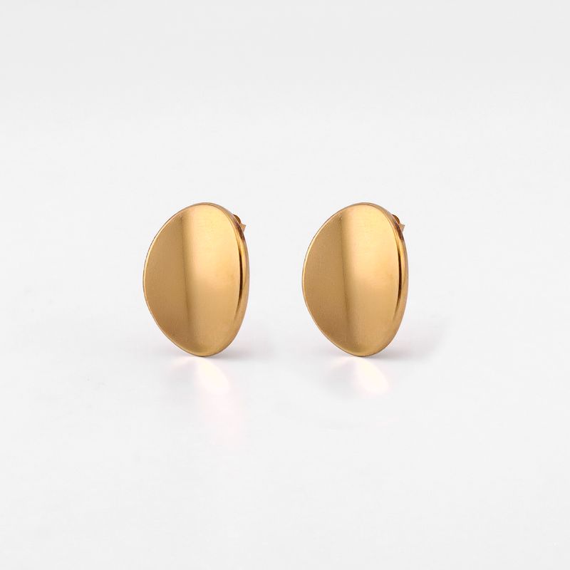 Aretes Ovalo Lisos 14k2.2g