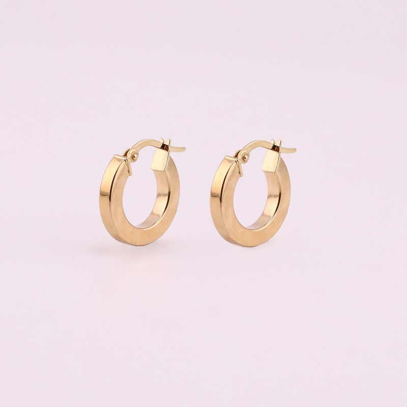 Arracadas Lisas 14k 1.6g