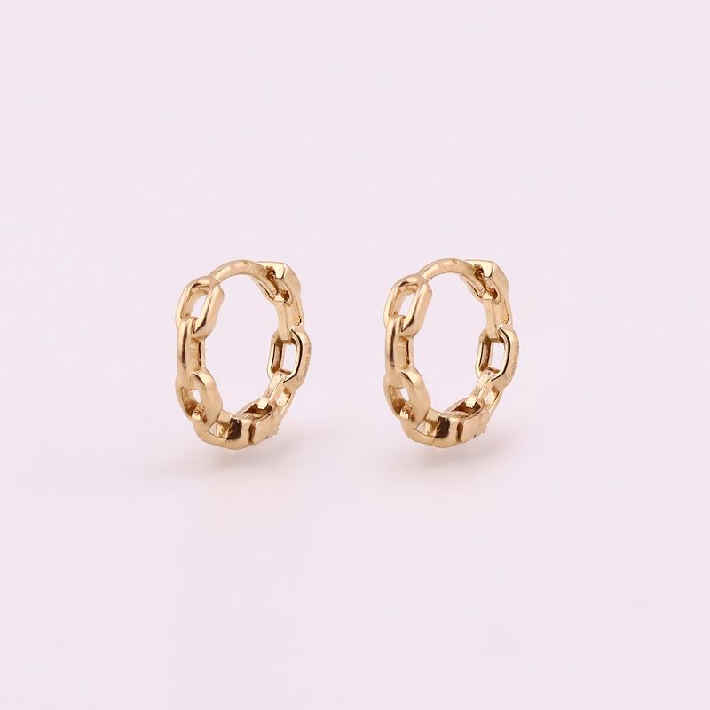 Aretes Huggis Eslabon 14k 2g