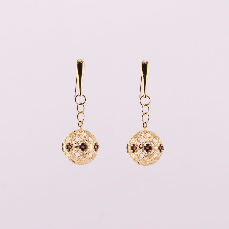 Aretes Esfera C/p 14k 6.8g