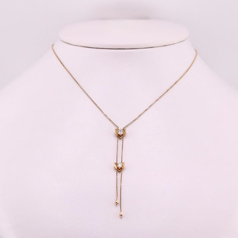 Gargantilla Corazones C/p Bcas  14k 3.3g