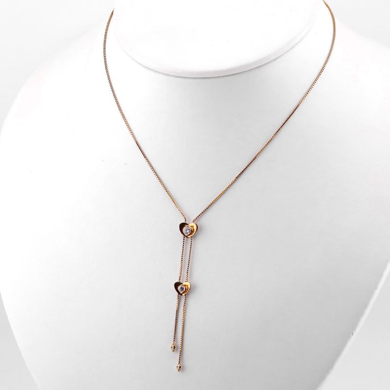 Gargantilla Corazones C/p Bcas  14k 3.3g