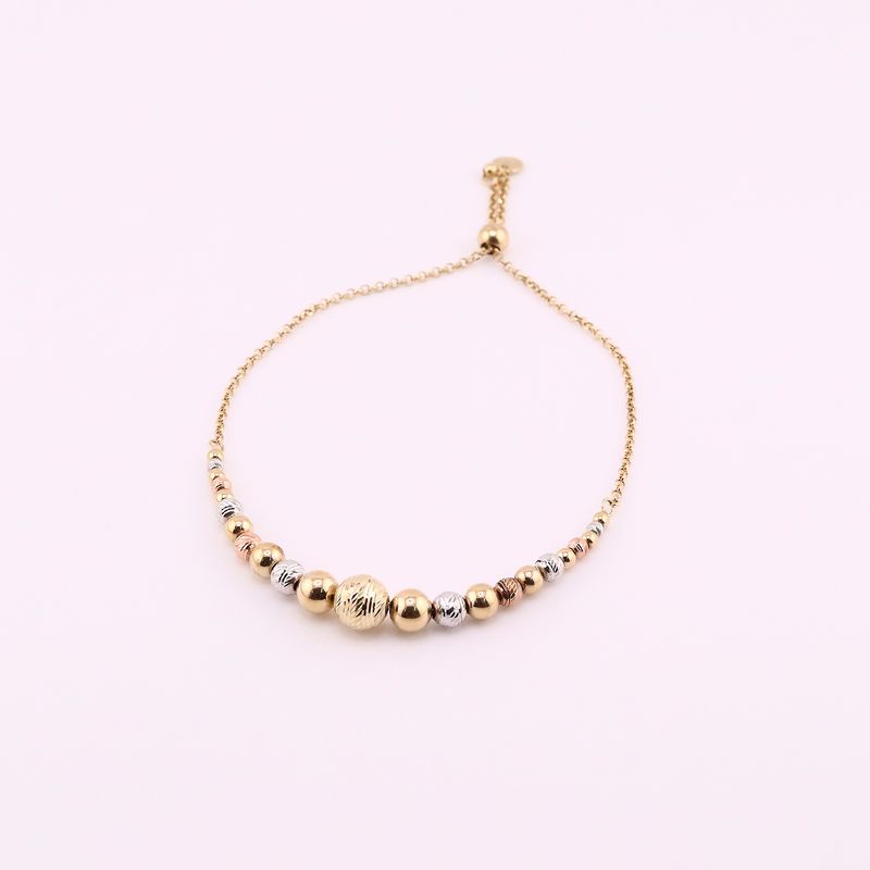 Pulsera Borlas Tnos Ajustable 14k 4g