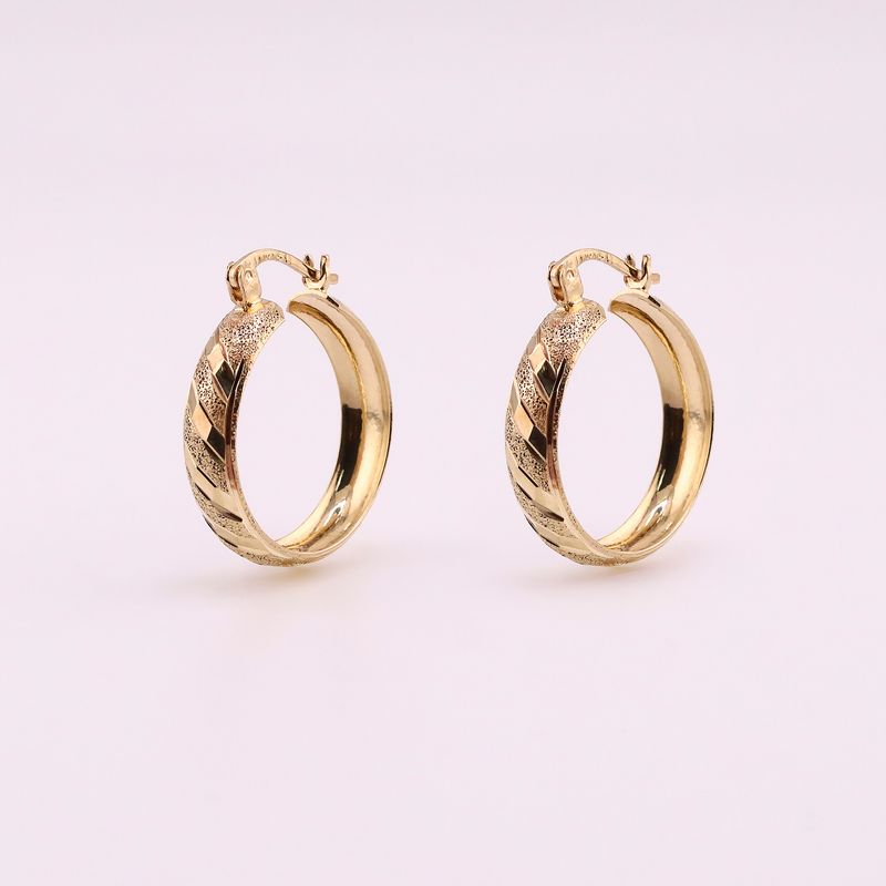 Arracadas Facetadas 14k 2.8g