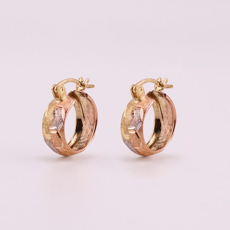 Arracadas Satinadas Tns 14k 1.7g