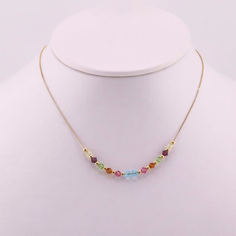 Gargantilla C/p Colores 14k 3g