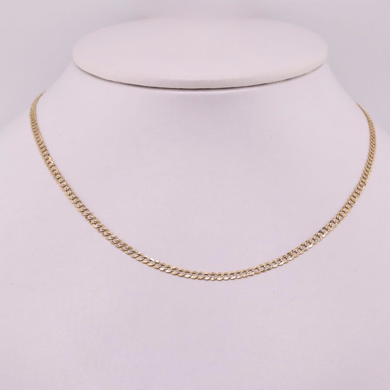 Cadena Eslabon Dimant. 14k 5.1g 55cm