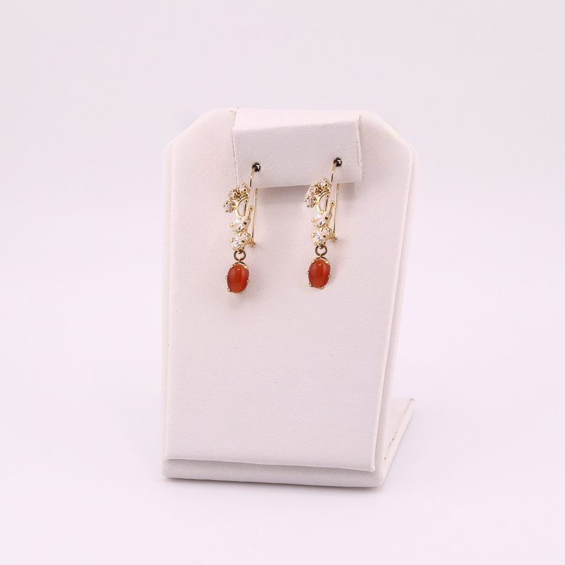 Aretes C/p Naranja 14k 2.9g