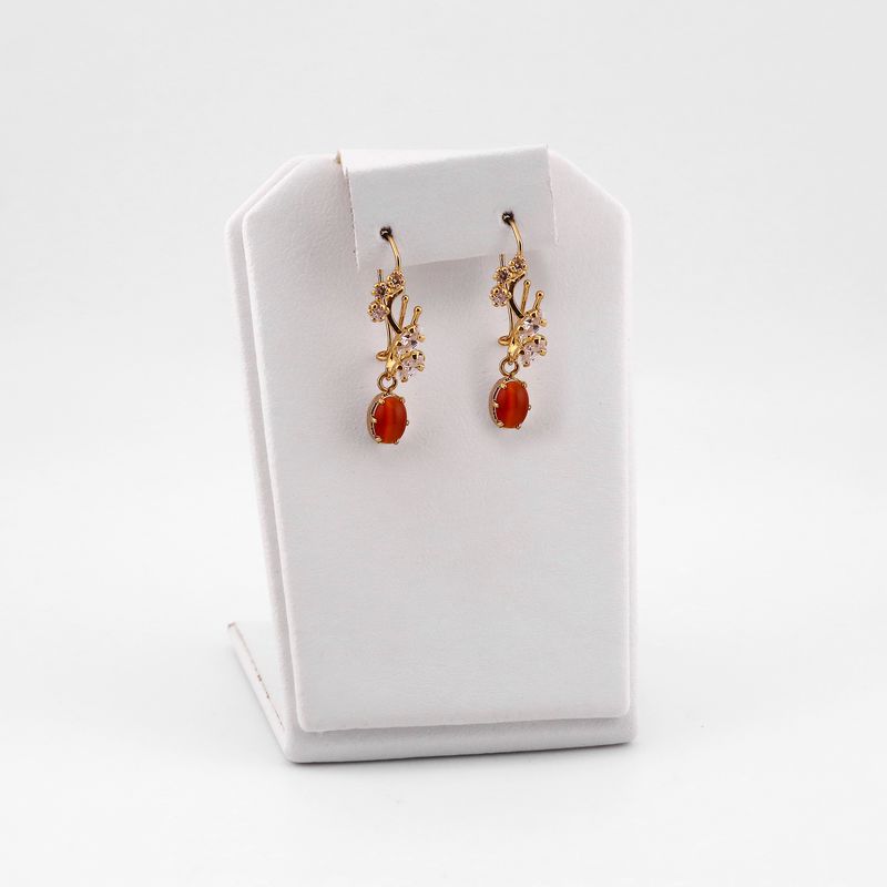 Aretes C/p Naranja 14k 2.9g