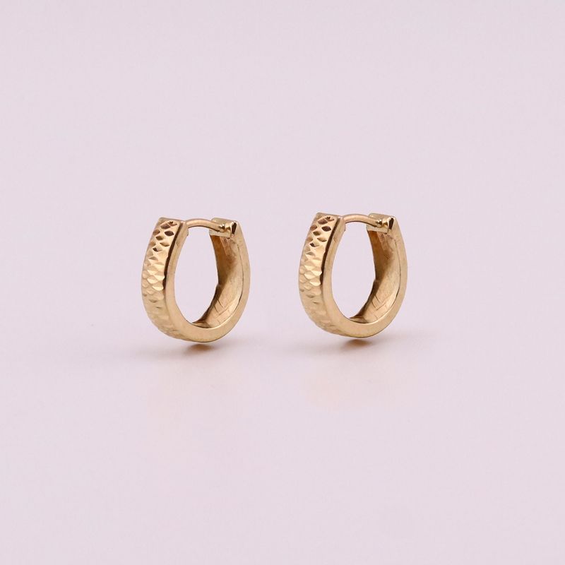 Aretes Huggies Relim. 14k 0.9g