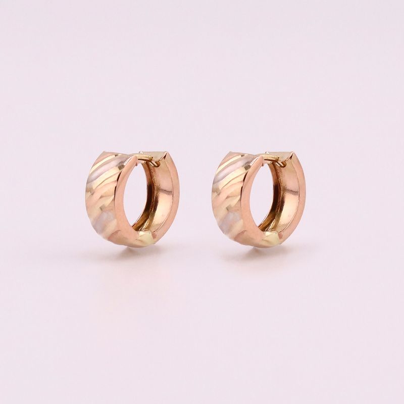 Aretes Huggies Relim. 14k