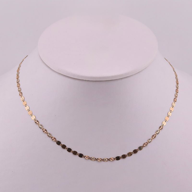Cadena Mixta 14k 2.4g 45cm