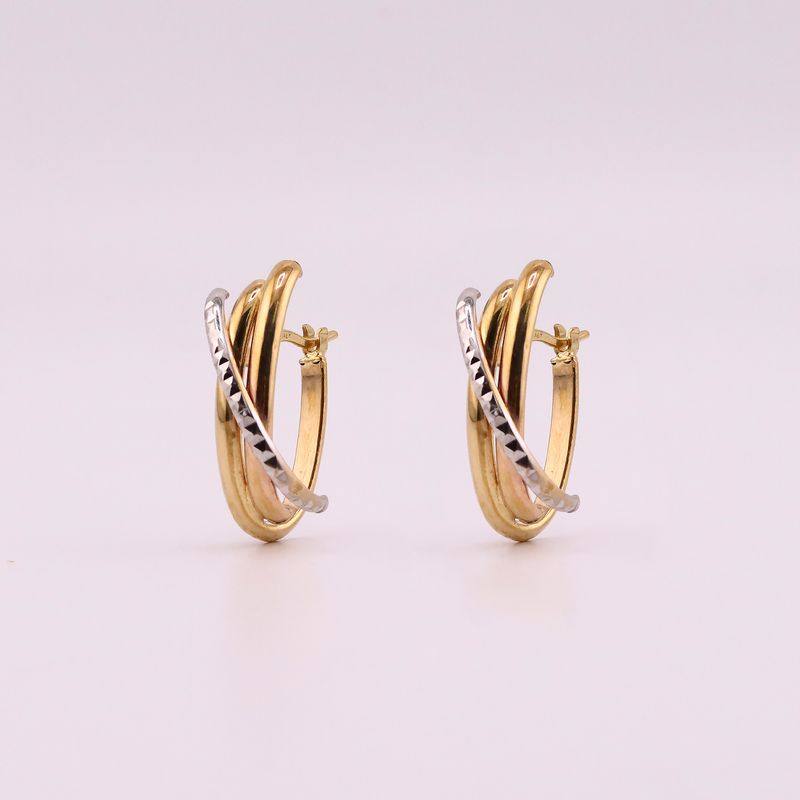 Arracadas Triple Tns 14k 2.9g