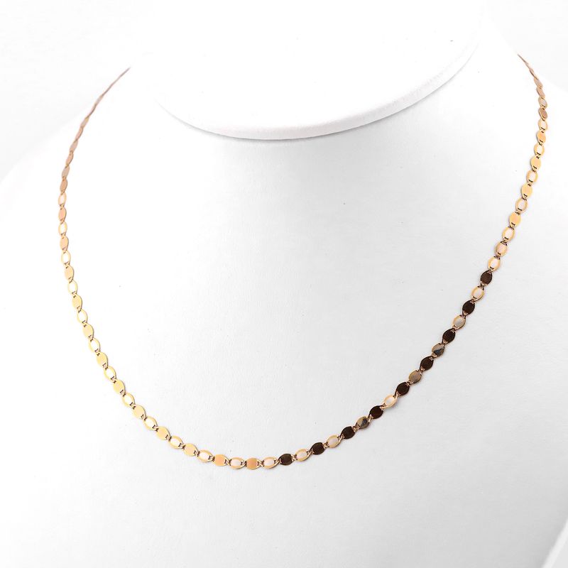 Cadena Candado Planchado 14k 3g 55cm