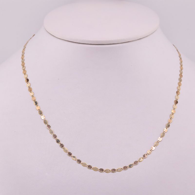 Cadena Candado Planchado 14k 3g 55cm