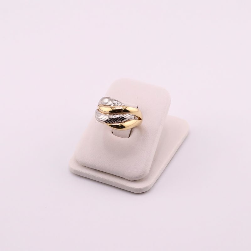 Anillo Cruzado Relim. Tnos  14k 2.9g #7.5g
