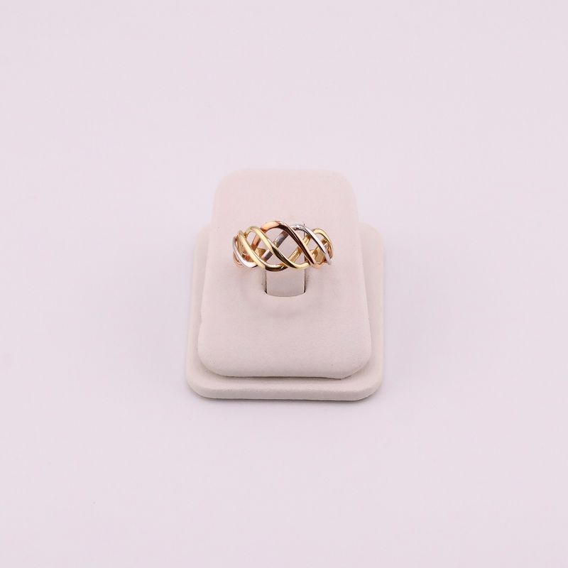 Anillo Ondas Tnos 14k 2.3g #7.5