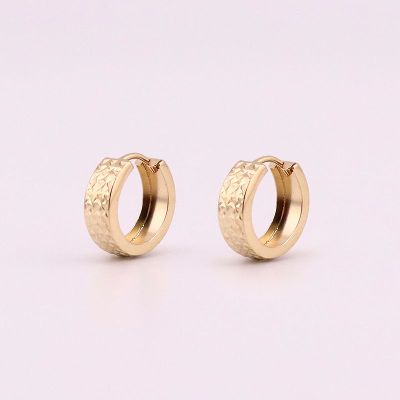 Aretes Huggies Relimadas 14k 1.7g