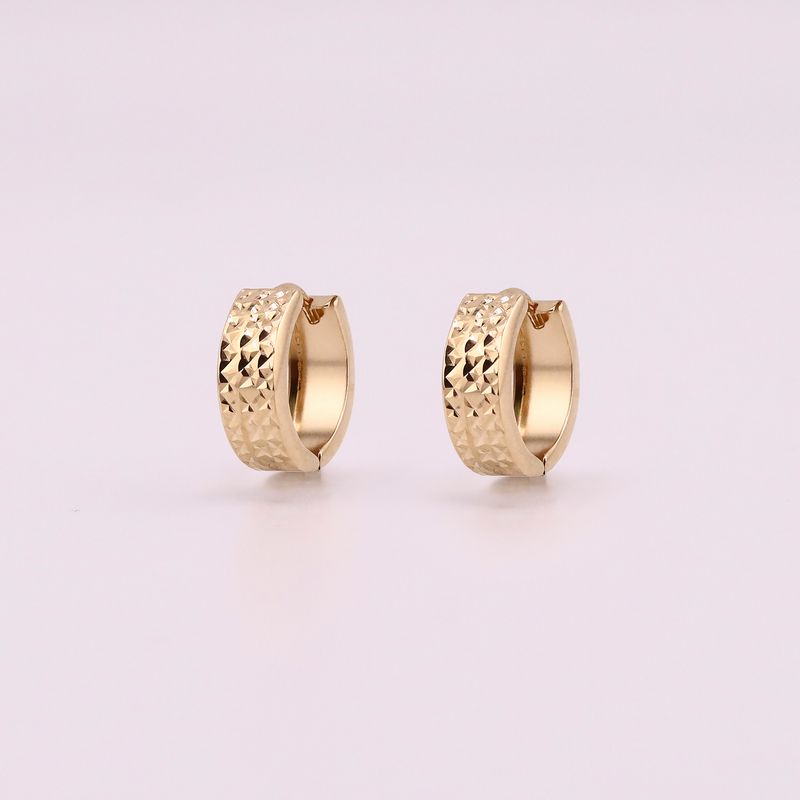 Aretes Huggies Relimadas 14k 1.7g