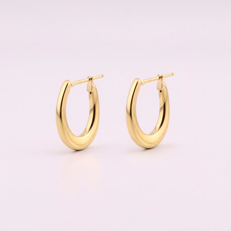 Arracadas Canasta Lisas 14k 2.7g