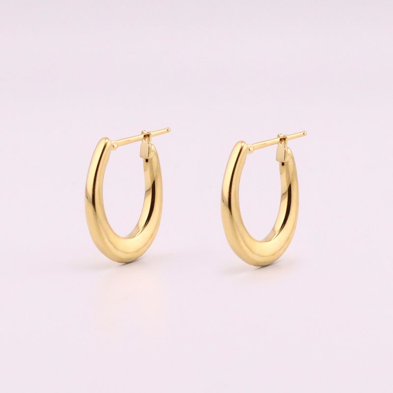 Arracadas Canasta Lisas 14k 2.7g