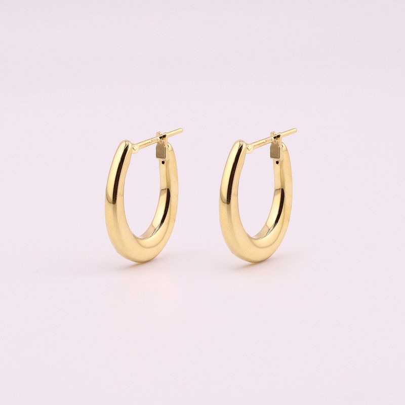 Arracadas Canasta Lisas 14k 2.7g