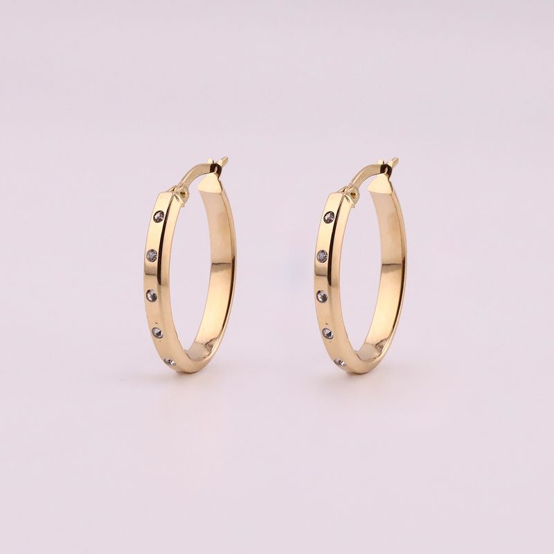 Arracadas Ovalo C/p Bcas 14k 1.9g