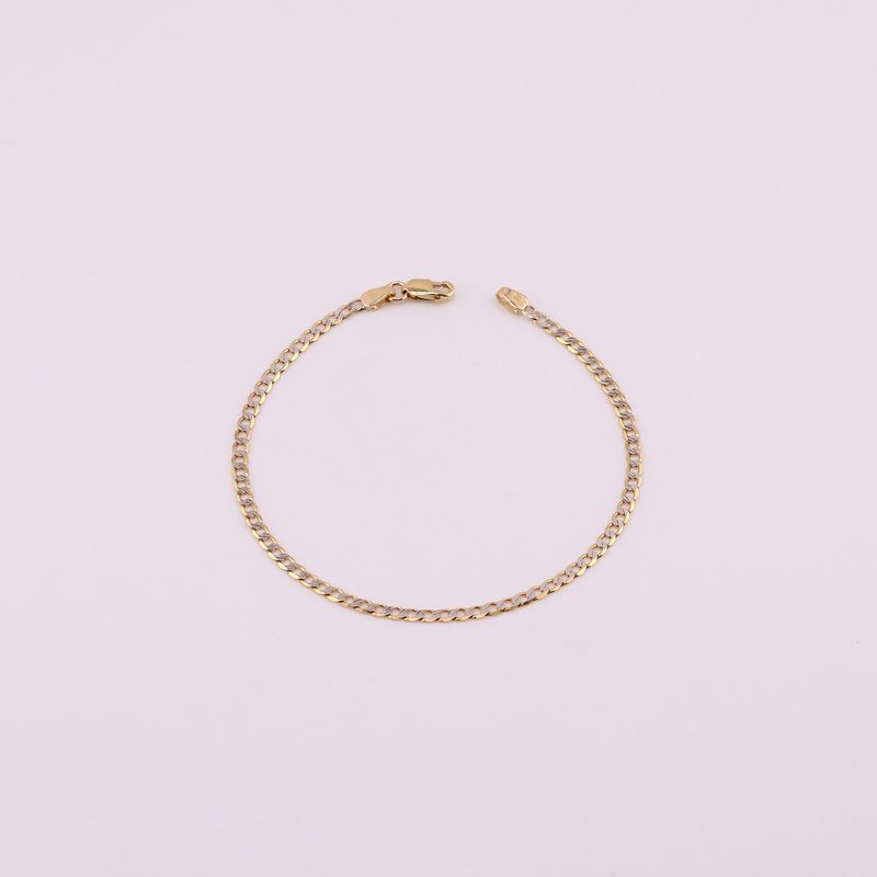 Pulso Eslabon Diamant. 14k 1.9g 17cm