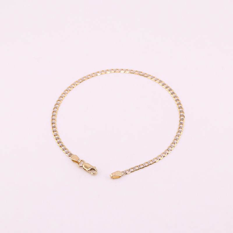 Pulso Eslabon Diamant. 14k 1.9g 17cm