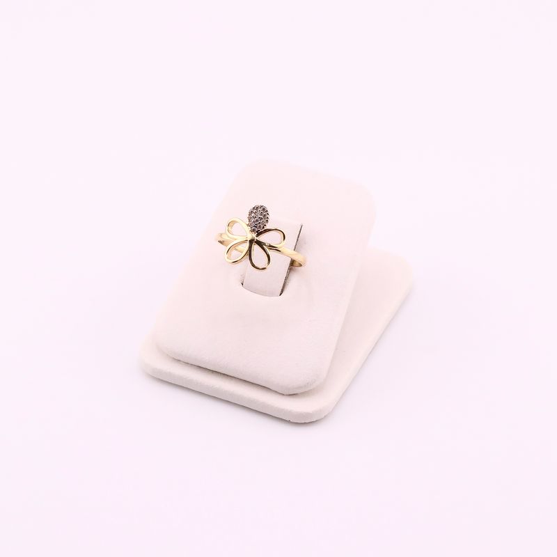 Anillo Flor C/p 14k 1.5 #6