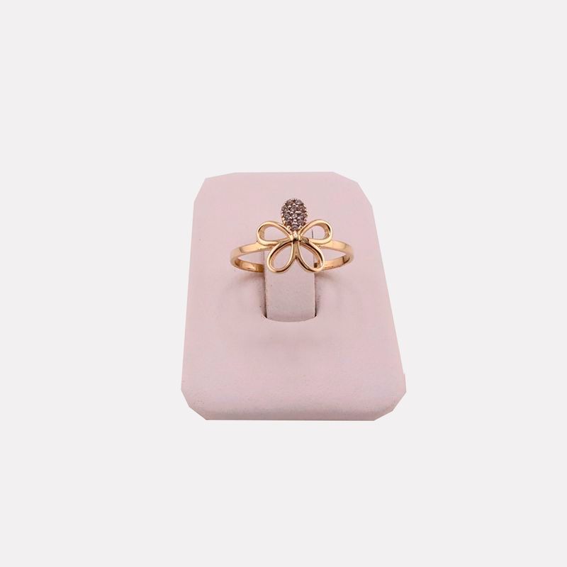 Anillo Flor C/p 14K 1.7 #8