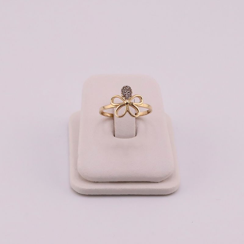 Anillo Flor C/p 14k 1.7 #8