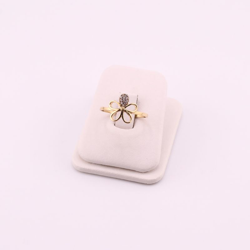 Anillo Flor C/p 14k 1.7 #9