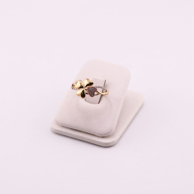 Anillo Trebol C/p 14k 1.9g #8