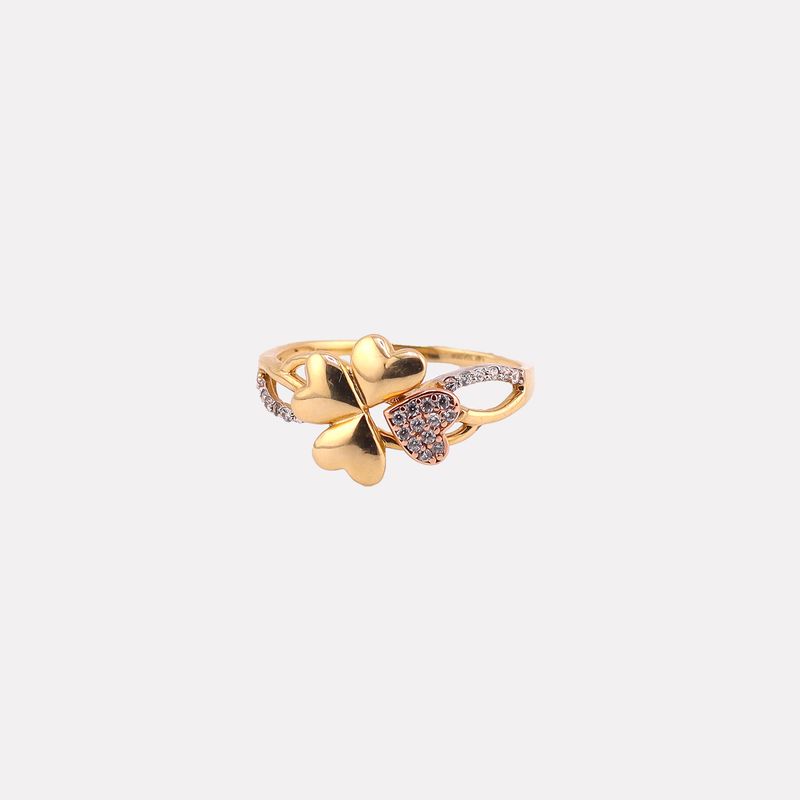 Anillo Trebol C/p 14k 1.9g #8